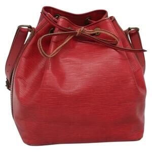 LOUIS VUITTON Epi Petit Noe Shoulder Bag Red M44107